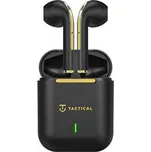 Sluchátka Bluetooth bezdrátová TACTICAL - TWS - pecky - černá / zlatá