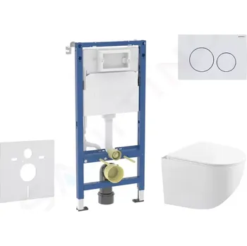 Geberit Duofix Set předstěnové instalace, kompaktního klozetu Gaia sedátka softclose, tlačítko Delta20, alpská bílá, SANI11CA3152B
