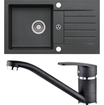 Granitový dřez Set Alveus (dřez Niro 130 Black 91 + baterie Nina Black 91) SETA25388