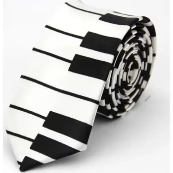 Kravata KRAVATA PIANO BÍLÁ