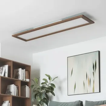 Brilagi - LED Stropní svítidlo SLIMFRAME WOOD LED/58W/230V 124x34 cm tmavě hnědá