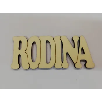 Dřevěný výřez nápis RODINA č.5 vel.1