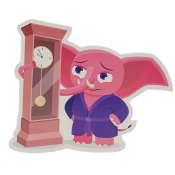 Sexy Elephant Merch – sběratelský magnet Hodiny