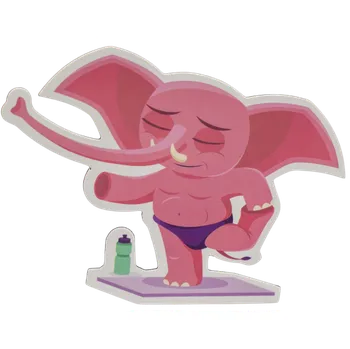 Sexy Elephant Merch – sběratelský magnet Yoga