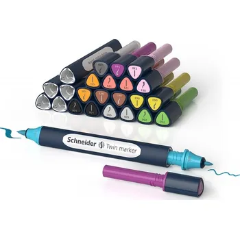 Schneider Paint-It 040, sada oboustranných popisovačů se 2 hroty, mix 27 ks