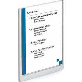 Archivační box Durable 4867, orientační štítek CLICK SIGN A4, bílá