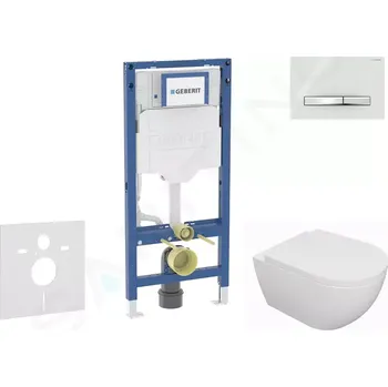 Geberit Duofix Set předstěnové instalace, klozetu Oudee a sedátka softclose, tlačítko Sigma50, chrom/alpská bílá, SANI11CA3126B