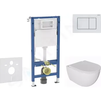 Geberit Duofix Set předstěnové instalace, klozetu Oudee a sedátka softclose, tlačítko Delta30, alpská bílá, SANI11CA3139B