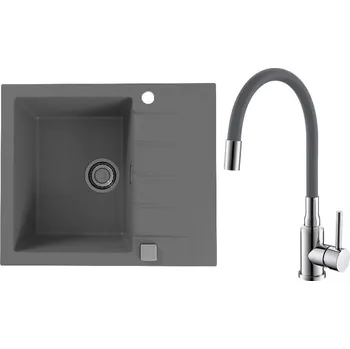 Set Alveus (dřez Cadit 10 Beton 81 + baterie Mintas Beton/Chrom) SETA25087