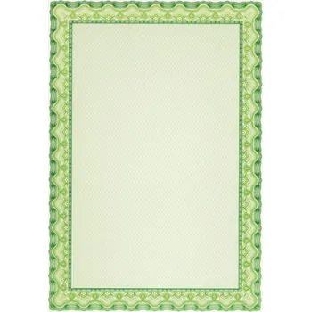 Kancelářský papír Apli APLI, Papír s motivem Diplom A4 Certifikát zelený, 115g, jednostranný, 10 listů