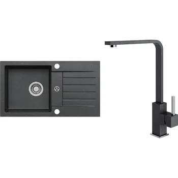 Granitový dřez Set Alveus (dřez Niro 130 Black 91 + baterie Afra Black 91) SETA24021