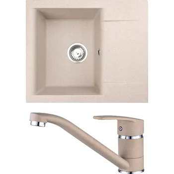 Granitový dřez Set Alveus (dřez Gem 20 Beige 55 + baterie Nina Beige 55) SETA24015