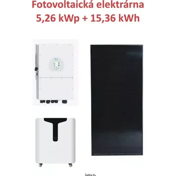 Třífázová fotovoltaická elektrárna 5,26 kWp s baterií LiFePO4 15,36 kWh (cena po dotaci, s montáží)