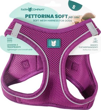 Farm company soft mesh postroj pro psy fialový M 44-48cm