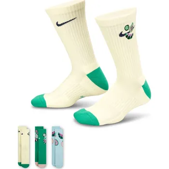 Dětské vysoké bavlněné ponožky Nike EVERYDAY PLUS K vícebarevné HM6946-901 - M | UK 9,5 | US 12