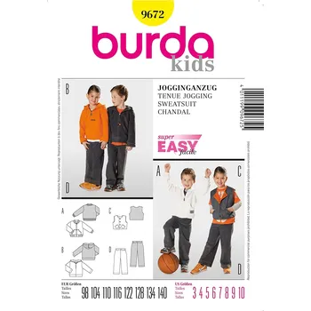 Nit Tištěný střih na mikinu, mikinu s kapucí, věstičku a teplákové kalhoty