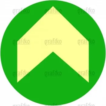 Značení Protiskluzová podlahová šipka fotoluminiscenční 50mm