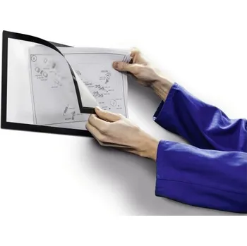 Kancelářský nábytek Durable 4985, magnetická kapsa s magnetickým rámečkem DURAFRAME A4 černá, balení 2 ks Barva: Černá