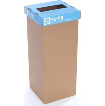 Odpadkový koš RECOBIN Kartonový Koš na tříděný odpad PAPÍR, recyklovaný, modrá, 50 l
