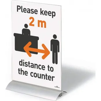 Značení Durable 8589, PRESENTER A4, informační stojánek hliníkový podstavec