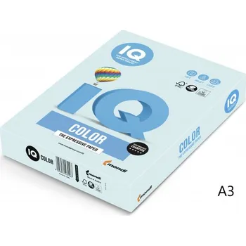 Barevný papír Mondi IQ Color barevný papír A3/80g pastelová světle modrá BL29, 500 ks