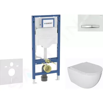 Geberit Duofix Set předstěnové instalace, klozetu Oudee a sedátka softclose, tlačítko Sigma50, chrom/alpská bílá, SANI11CA3134B