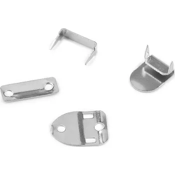 Kalhotový háček / zapínání, čtyřdílný z nerezové oceli Varianta: nikl, Balení: 5 ks