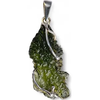 Přívěsek DARIUS, přívěsek - vltavín, stříbro 925/1000