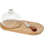 EXCELLENT HOUSEWARE Servírovací sada na akátovém podnose sada 3 ks KO-278001200