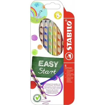 Stabilo EASY colors 6 L, silné pastelky pro leváky