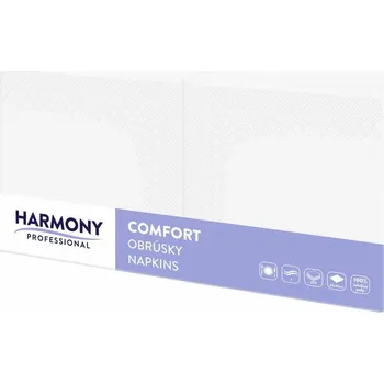 Papírový ubrousek Harmony ubrousky Professional Gastro bílé 33x33 cm, 2-vrstvé / 250 ks