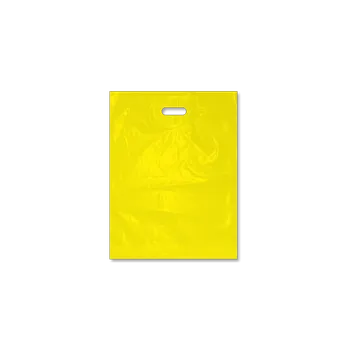 Dárková taška ABRAHÁM Igelitová PE taška s průhmatem žlutá 38x44 cm