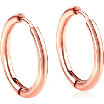 Náušnice Elegantní nerezové kruhové náušnice v různých velikostech - Bronzová,12mm