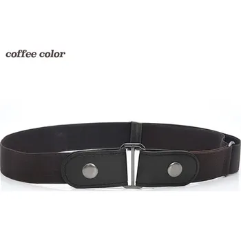 Opasek Elastický unisex opasek beze spony - Kávová