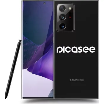 Pouzdro na mobilní telefon Picasee silikonový průhledný obal pro Samsung Galaxy Note 20 Ultra - Picasee - new logo&nbsp;-&nbsp;white
