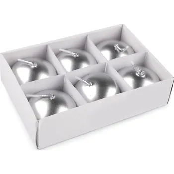 Svíčka Plovoucí svíčky Ø4,5 cm Varianta: 3 stříbrná perleť, Balení: 6 ks