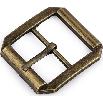 Kovová spona / opasková přezka, průvlek 25 mm Varianta: 4 staromosaz, Balení: 10 ks