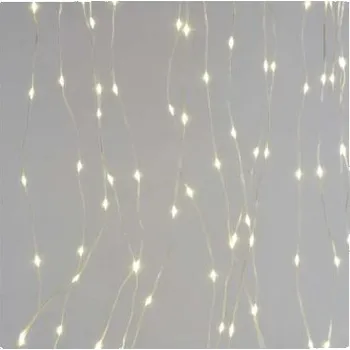 Dekorativní svítidlo Emos LED vánoční drop řetěz – záclona, 1,7x2 m, venkovní i vnitřní, teplá bílá, programy