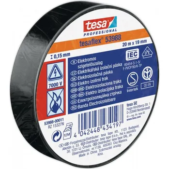 Lepicí páska Tesa tesaflex professional 53988, PVC elektroizolační páska 19 mm x 20 m Barva: Černá