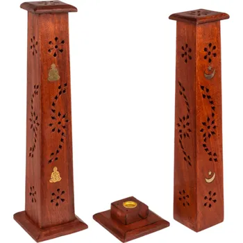 Vonná tyčinka Dřevěná krabička na vonné tyčinky 30cm