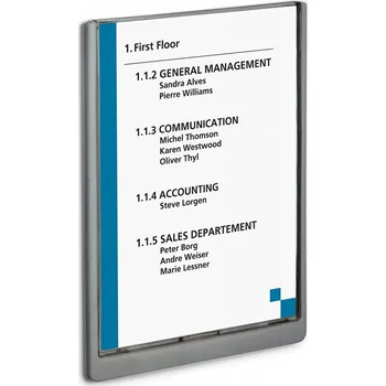 Archivační box Durable 4867, orientační štítek CLICK SIGN 210x297 mm A4, grafitově šedá