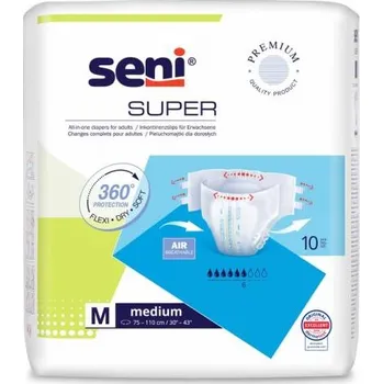 Inkontinenční kalhotky Seni Super Medium inkontinenční zalepovací kalhotky 10 ks