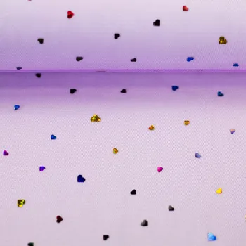 Tyl Srdíčka RŮŽOVÁ (E) (Jemný tyl)