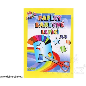 Barevný papír Lepicí barevné papíry A4, 10 listů - Lepicí barevné papíry A4, 1