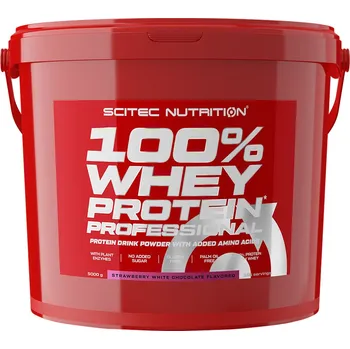 Protein Scitec Nutrition Scitec 100% Whey Protein Professional 5000 g Příchuť: Jahodová bílá čokoláda