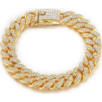 Obojek pro psa Luxusní kovový obojek pro psy a kočky | designový obojek pro domácí mazlíčky - zlato-40cm