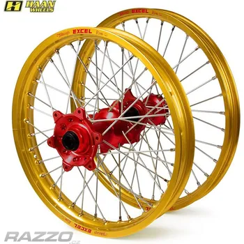 Nářadí na motocykly Enduro sada kol HaanWheels Beta RR 13-24 - Excel Gold 21x1,6 + 18x2,15 / Red Hub