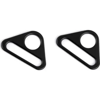 Trojúhelníkový kovový průvlek šíře 31 mm, malé, 4 černý lak mat