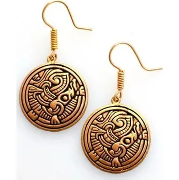 Náušnice Gripping beast - náušnice vikingské, bronz