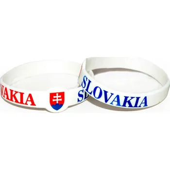 Náramek Náramek silikonový Slovakia - bílý